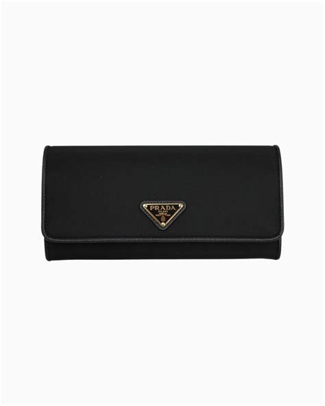 prada nylon folded wallet with buckle|prada nylon cardholders.